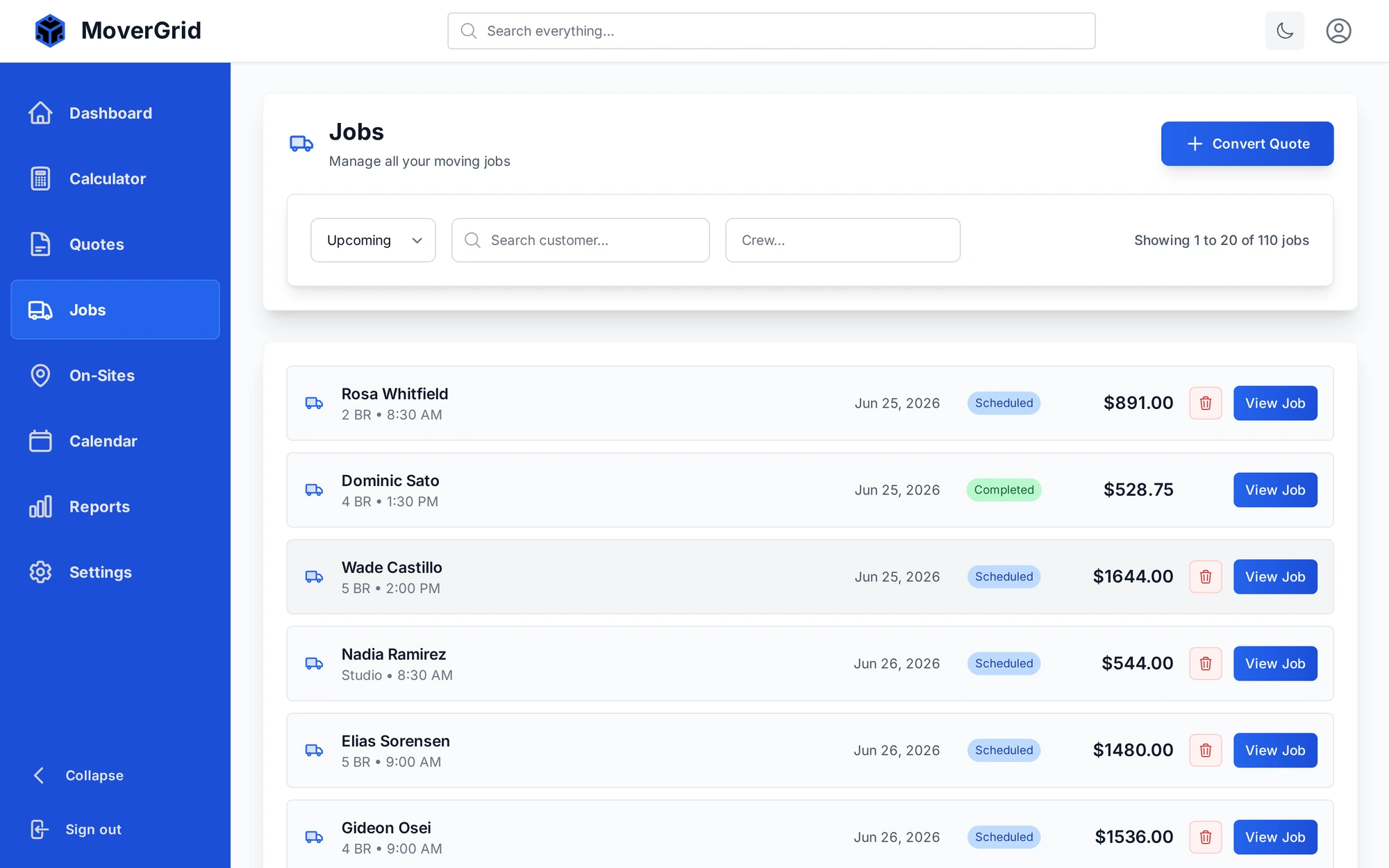 MoverGrid jobs board